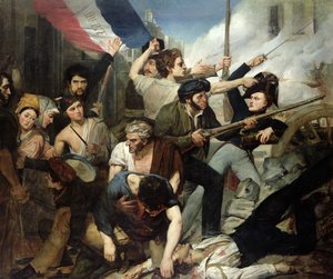 1830年の革命のシーン